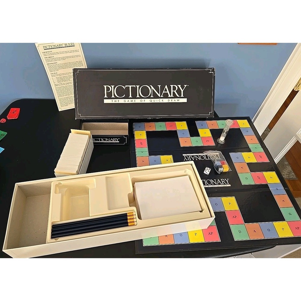 Pictionary First Edition Rare 1985 Original Pieces Complete Vintage S9484